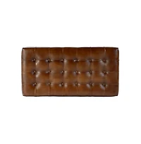 Butler Specialty Kingston 36 in. W Leather Upholstered Accent Bench with Tufting