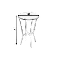 Butler Specialty Ivy 15.5 in. W Round Metal and Granite Side Table