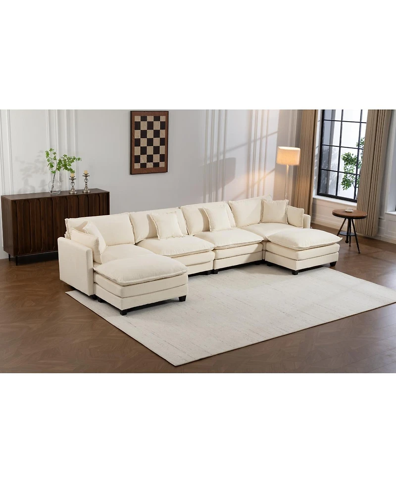 Streamdale Furniture Faux Leather Chesterfield Sofa with Nailhead Trim and 2 Pillows