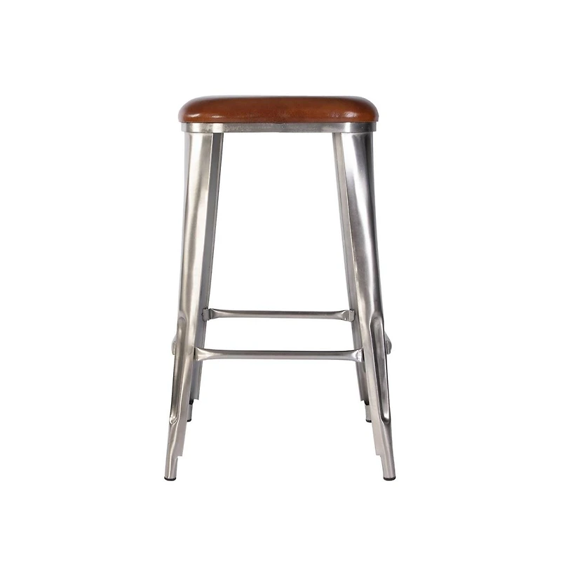 Butler Specialty Eastham 30.75 in Seat Height Leather and Iron Bar Stool