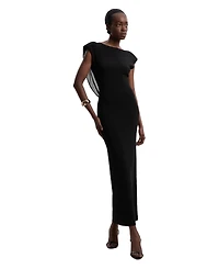 Karen Millen Women's Plunge Back Sleeveless Maxi Dress