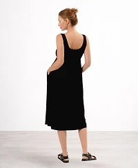 Nom Maternity Ribbed Modal Henley Dress