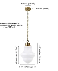 Hudson & Canal Annie 9" Wide Metal Pendant