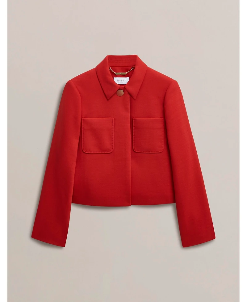 Hobbs London Women's Nessie Boxy Collard Jacket