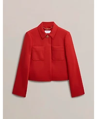 Hobbs London Women's Nessie Boxy Collard Jacket