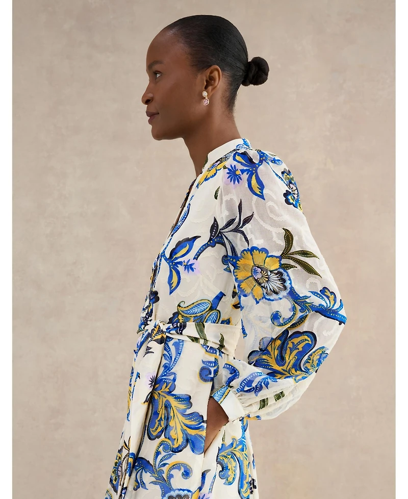 Hobbs London Women's Shanice Belted Maxi Shirt Dress