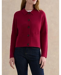 Hobbs London Women's Dannie Cinched-Waist Collard Shirt