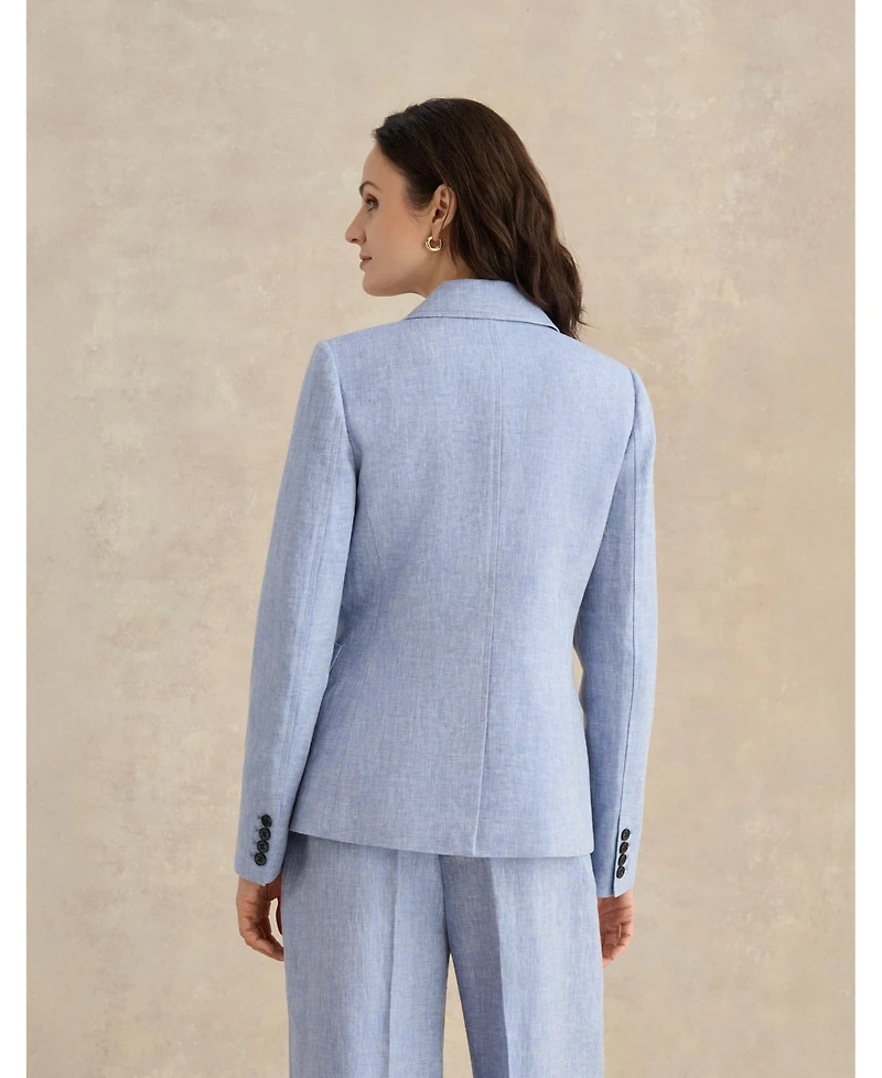 Hobbs London Women's Estella Double Breasted Linen Jacket