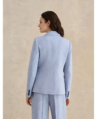 Hobbs London Women's Estella Double Breasted Linen Jacket
