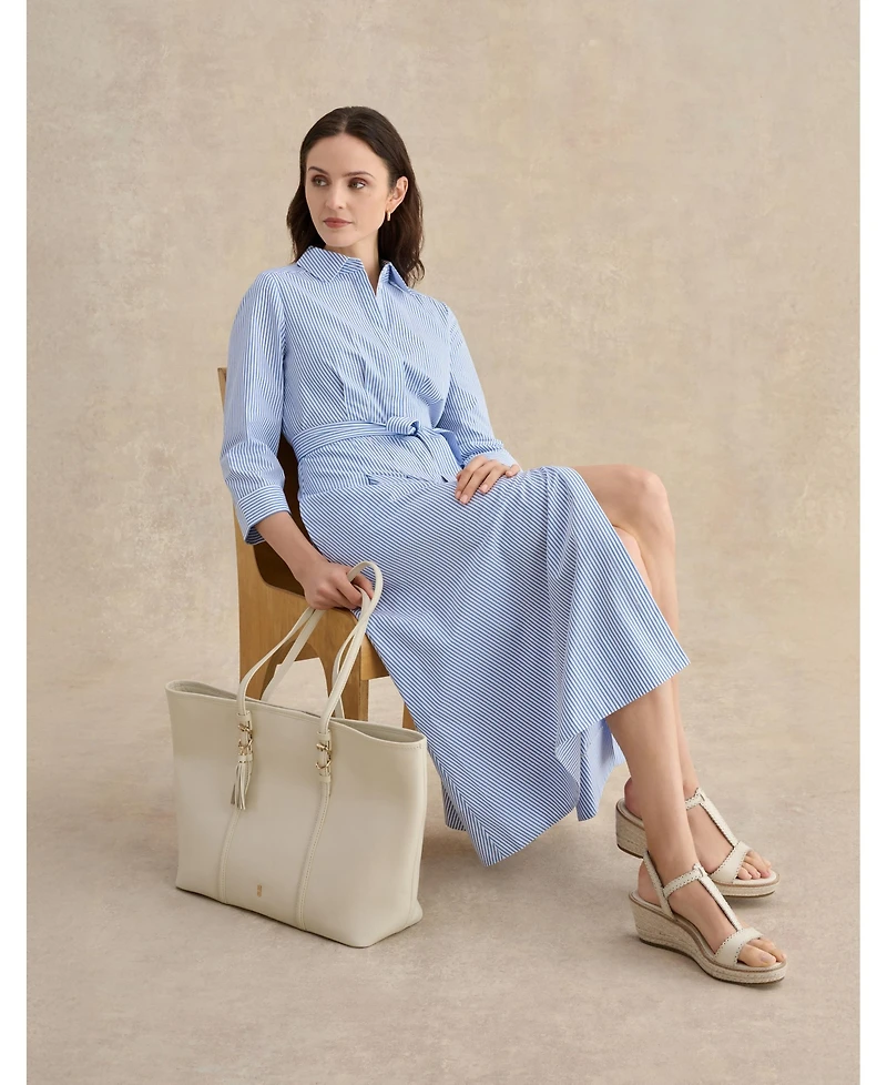 Hobbs London Women's Jane Belted Midi Shirt Dress