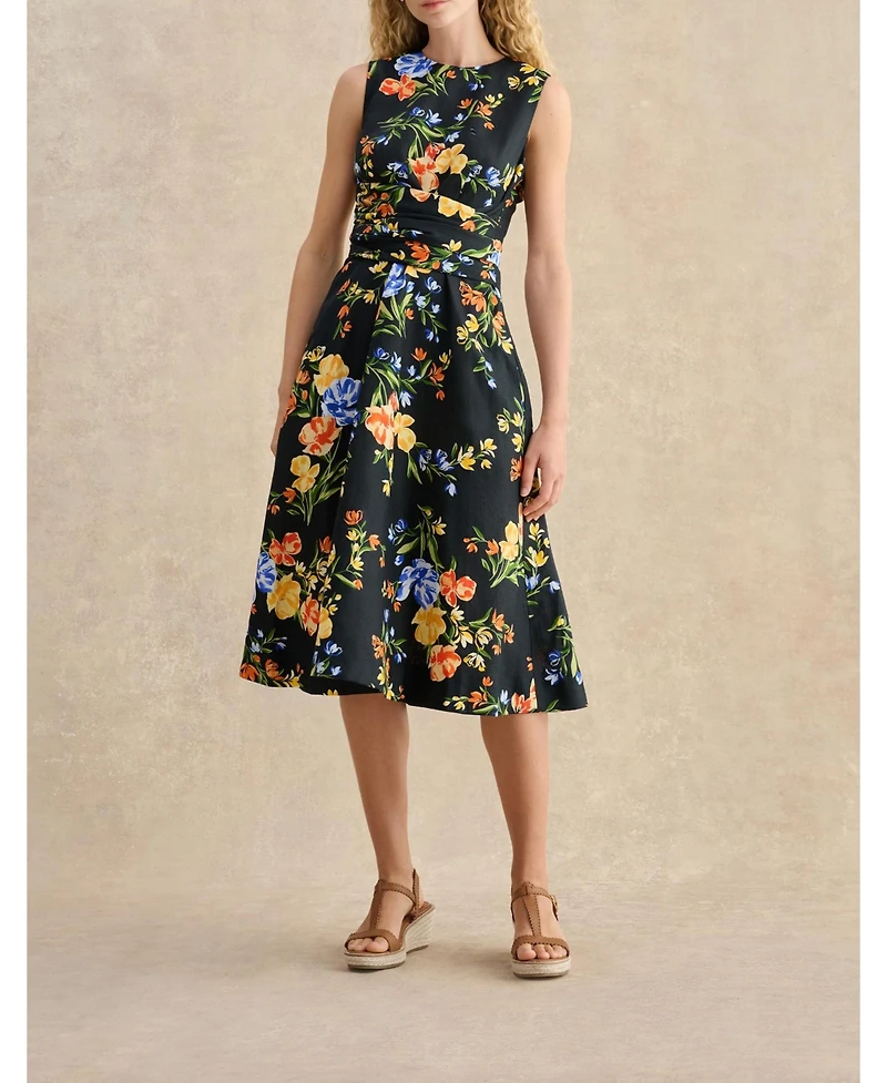 Hobbs London Women's Twitchill Sleeveless Printed Midi Dress