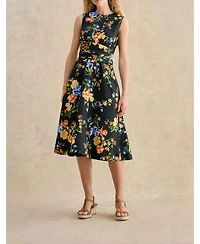 Hobbs London Women's Twitchill Sleeveless Printed Midi Dress