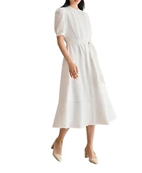 Hobbs London Women's Amani Short Sleeve Midi Dress