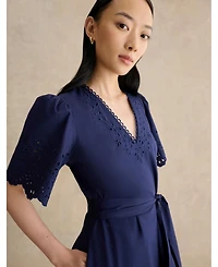 Hobbs London Women's Meghan Broderie Cutwork Midi Dress