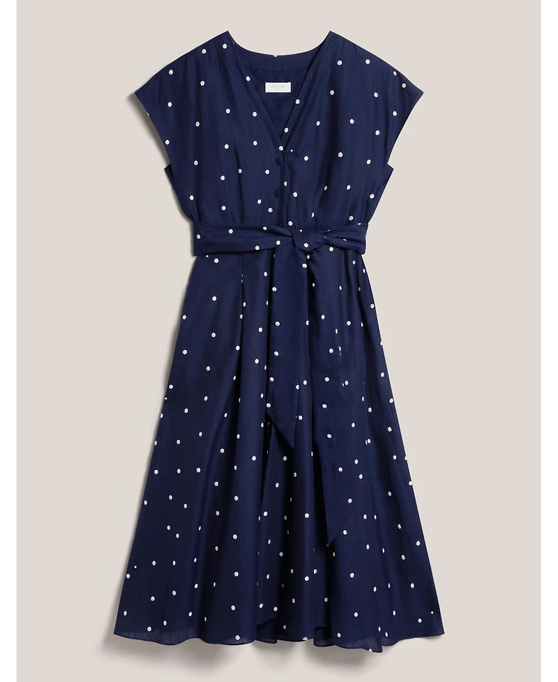 Hobbs London Women's Samantha Polka Dot Midi Dress