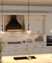 Hudson & Canal Verona 7" Wide Metal Pendant
