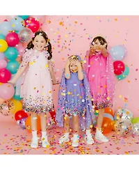Sweet Wink Toddler Girls Lavender Confetti Short Sleeve Tutu Dress