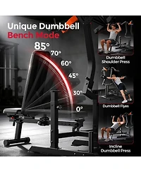 Fed Fitness SO2 Chest Press Bench Machine, 400LBS Tension Level, 4-Level Adjustable Converging Arms, Unique Bench Design for Strength Training