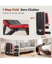 Fed Fitness Foldable Adjustable Weight Bench, 660LBS 8-Position Incline Bench for Chest Shoulder Home Gym