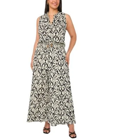 Vince Camuto V Neck Sleeveless Flowy Shell Top Mid Rise Cropped Wide Leg Pants