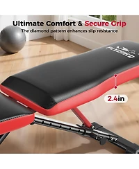 Fed Fitness Adjustable Weight Bench, Full Body Workout Bench for Home Gym Strength Training, Incline Flat Decline for Sit Up Bench Press