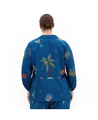City Chic Women's Plus Tia Sea Print Shirt
