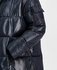 Steve Madden Women's Hooded Maxi Puffer Coat
