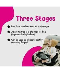 Bumbo Toddler Multi Seat 3-in-1 Booster High Chair and Tray, Black/Cool Grey