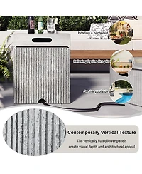 Streamdale Furniture 41.9 inch Propane Fire Pit Set with Tank Cover Table and Accessories