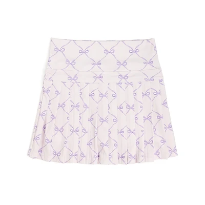 Sweet Wink Toddler Girls Lavender Bow Trellis Athletic Skort