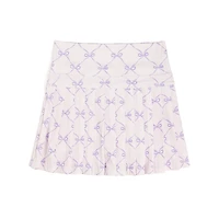 Sweet Wink Toddler Girls Lavender Bow Trellis Athletic Skort