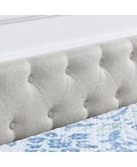 Streamdale Furniture Tufted Upholstered Queen Daybed with Drawers and Nailhead Trim
