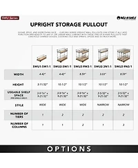 Rev-a-Shelf 9" Pullout Organizer for Cabinets, 2 Tier Upright Shelf, 5WU2-9W2-1