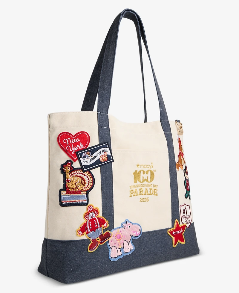Macy's 100th Thanksgiving Day Parade 2026 Large Character Canvas Tote Bag, Macy's Exclusive