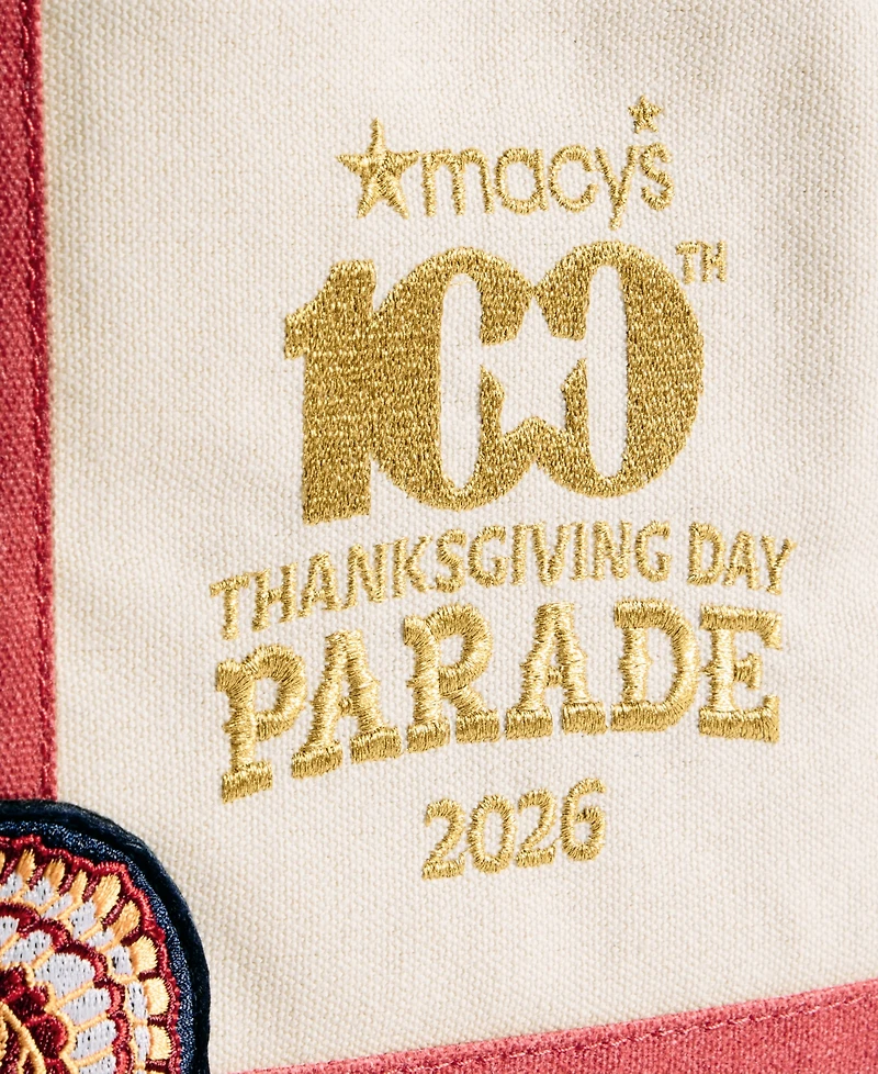 Macy's 100th Thanksgiving Day Parade 2026 Balloon Character Patch Mini Canvas Tote Bag, Macy's Exclusive