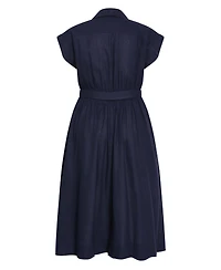 City Chic Women's Liliyana Belted Linen Dress