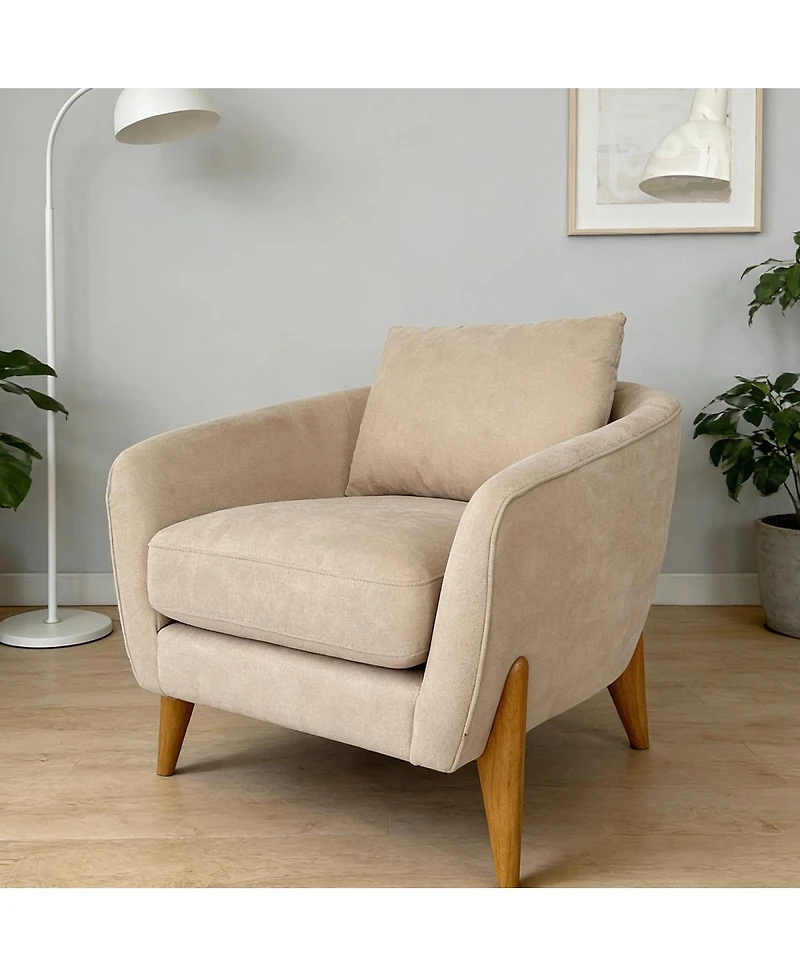 Streamdale Furniture Modern Upholstered Accent Chair with Back Pillow