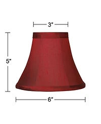 Springcrest Set of 8 Bell Lamp Shades Faux Silk High Candelabra Clip-On Fitting