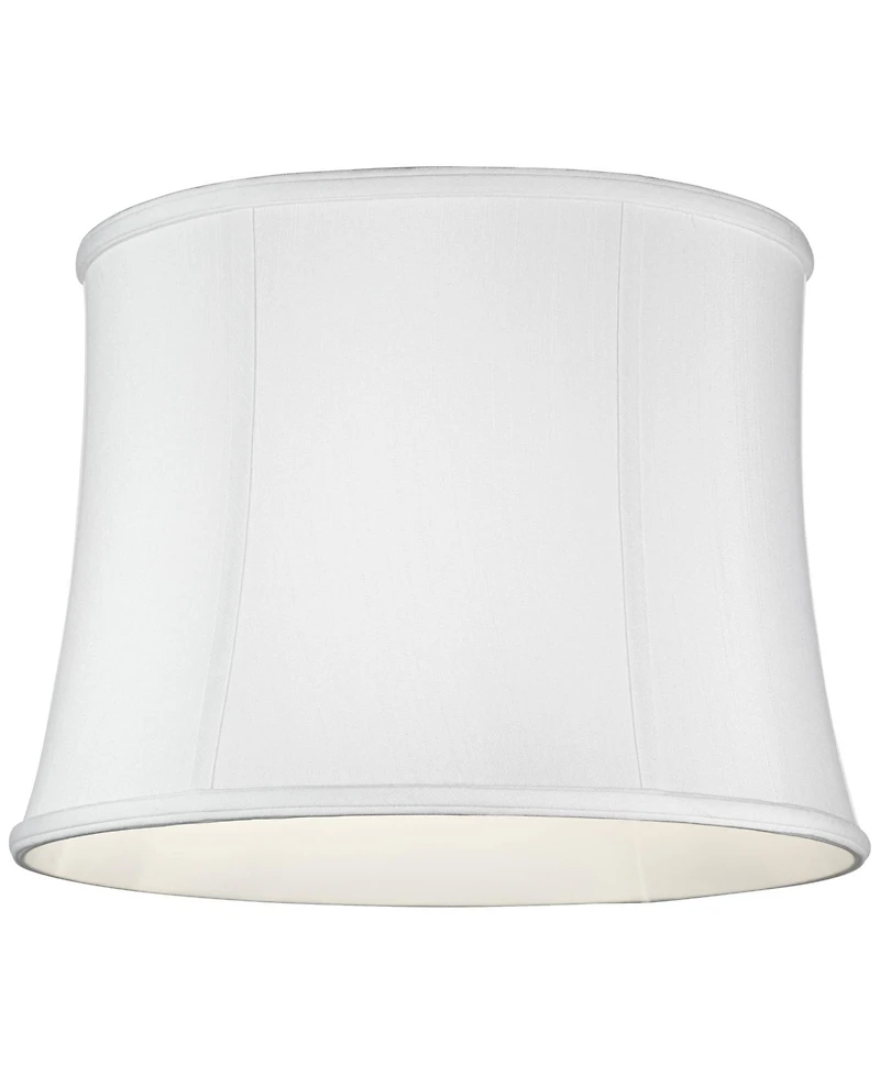 Springcrest Imperial Shade Set of 2 Drum Lamp Shades Medium 14" Top x 16" Bottom x 12" High Spider Replacement Harp and Finial Fitting