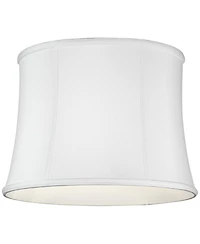 Springcrest Imperial Shade Set of 2 Drum Lamp Shades Medium 14" Top x 16" Bottom x 12" High Spider Replacement Harp and Finial Fitting