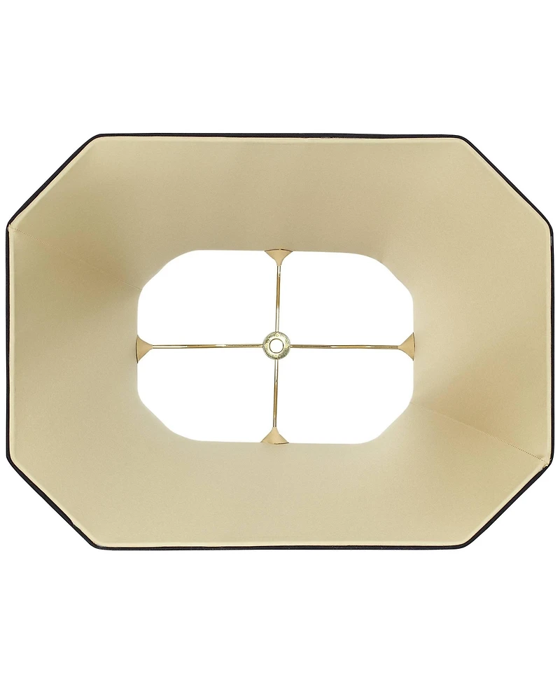Springcrest Set of 2 Oblong Lamp Shades Medium 10" Wide x 7" Deep at Top 16" Wide x 12" Deep at Bottom 12.5" High Spider Harp Finial