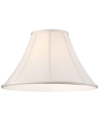 Springcrest Set of 2 Bell Lamp Shades Large 7" Top x 18" Bottom x 10.5" High Spider Replacement Harp and Finial Fitting