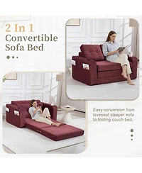 Streamdale Furniture 2-in-1 Convertible Sofa Bed with Pillows