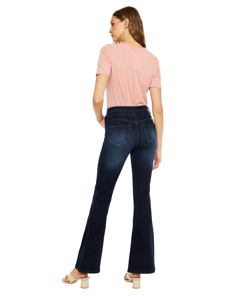 KanCan Women's Vida High Rise Flare Jeans