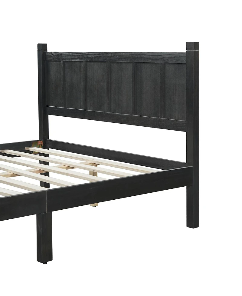Streamdale Furniture Minimalist Modern Platform Bed with Headboard and Footboard