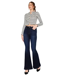 KanCan Women's Roel High Rise Super Flare Jeans
