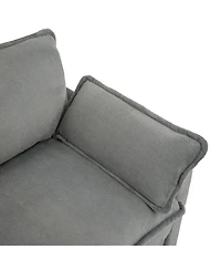 Streamdale Furniture Modern Plush Upholstered Sofa Set with Storage Pockets