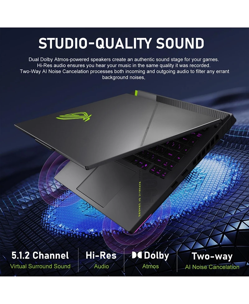 Asus Rog Strix 16" Traditional Laptop Amd Ryzen 9 16GB Ram Nvidia GeForce Rtx 5070 1TB Ssd Storage Windows 11 Home 165Hz