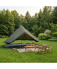 Streamdale Furniture 16.4Feet 4-Season Waterproof Bell Tent with Stove Jack for 10 People