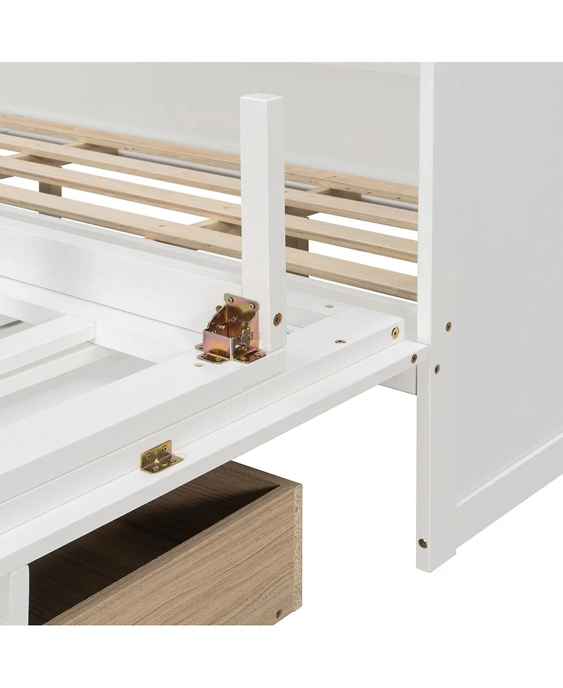 Streamdale Furniture Murphy Bed with Drawer, Sockets and Usb Ports